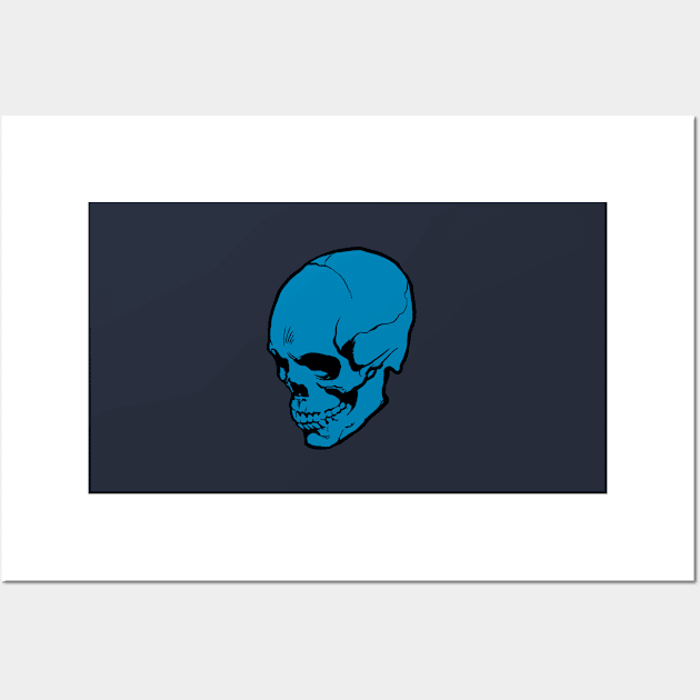 Skull- blue Wall Art by deimos-remus